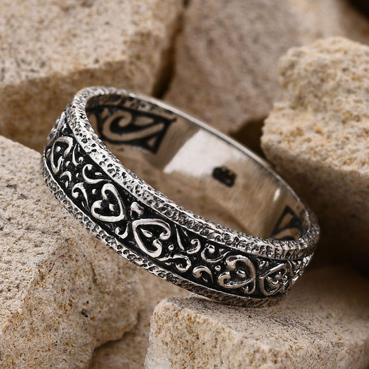 Bali Legacy Sterling Silver Filigree Band Ring 4.10 Grams