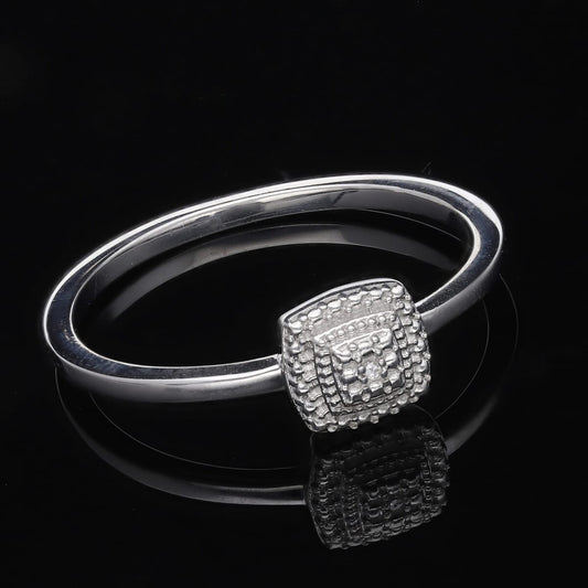 Diamond Accent Ring in Platinum Over Sterling Silver