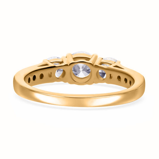 Luxuriant Lab Grown Diamond F-G VS Ring in Vermeil Yellow Gold Over Sterling Silver 1.50 ctw