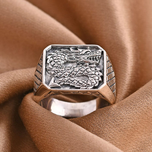 Bali Legacy Sterling Silver Dragon Ring 8.65 Grams