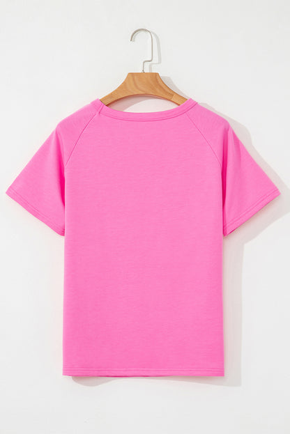 Beau Blue Striped Patch Front Casual Tee