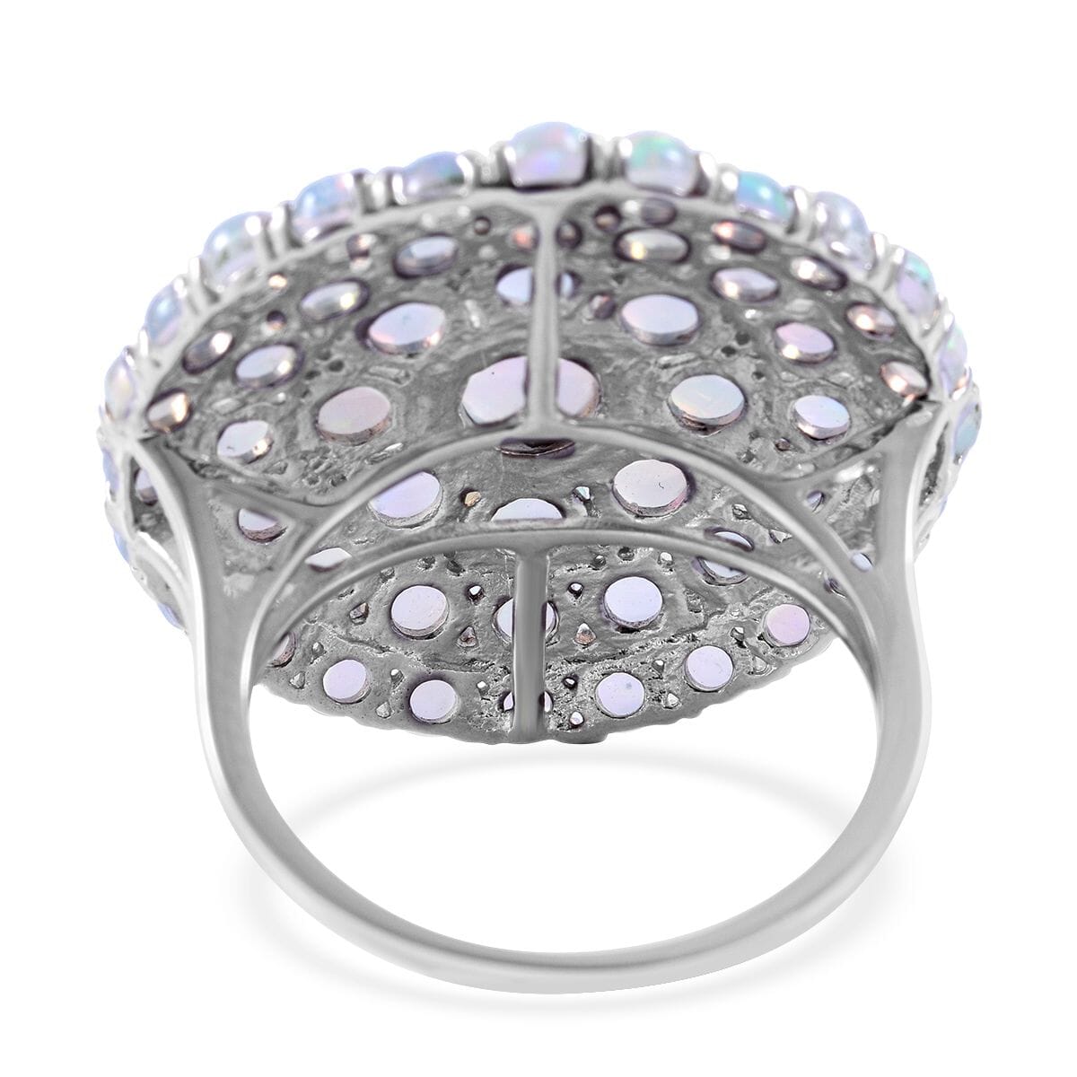 Premium Ethiopian Welo Opal Cocktail Ring in Platinum Over Sterling Silver 6.30 ctw
