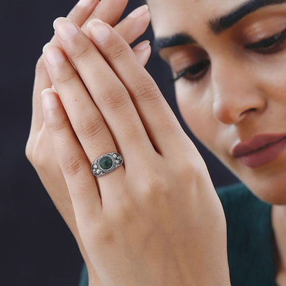 Bali Legacy African Malachite Ring in Sterling Silver 3.40 ctw
