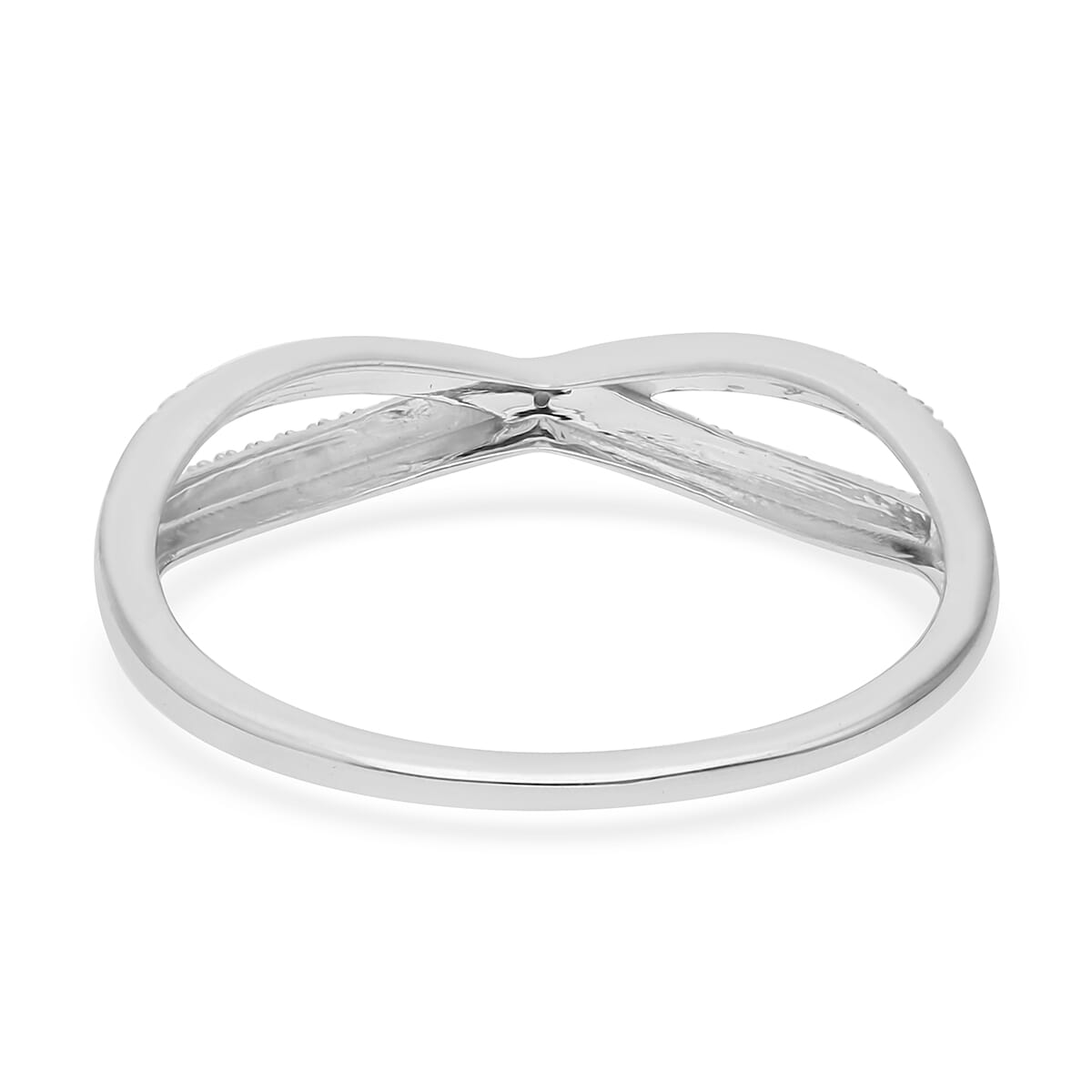 Diamond Accent Infinity Ring in Platinum Over Sterling Silver