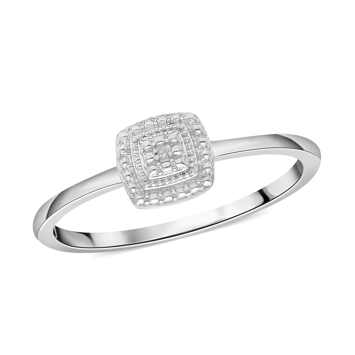 Diamond Accent Ring in Platinum Over Sterling Silver