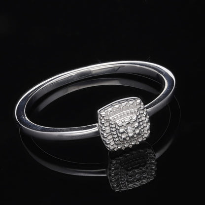 Diamond Accent Ring in Platinum Over Sterling Silver