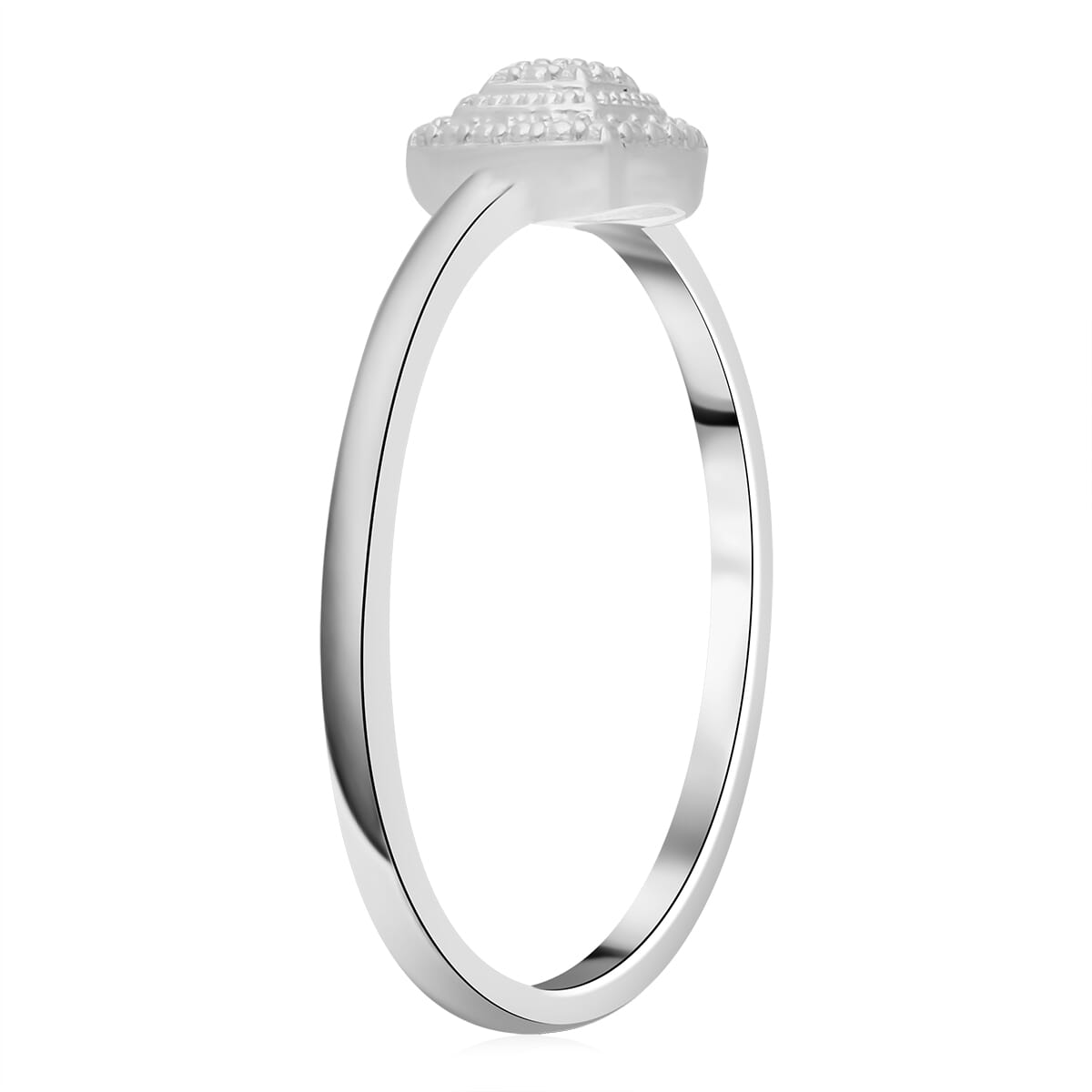 Diamond Accent Ring in Platinum Over Sterling Silver