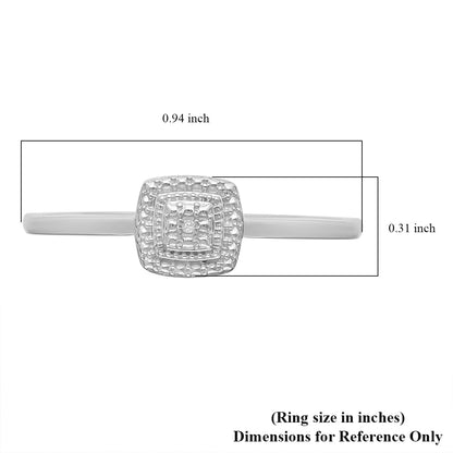 Diamond Accent Ring in Platinum Over Sterling Silver