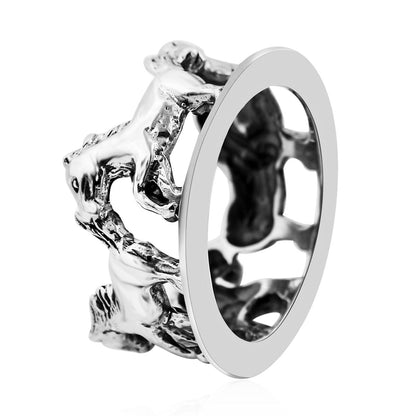 Bali Legacy Sterling Silver Horse Ring 6.07 Grams