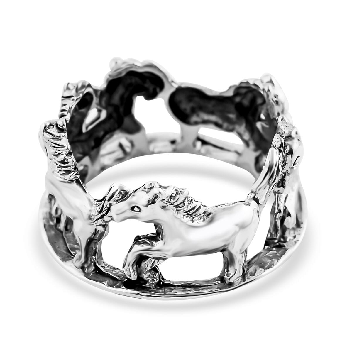 Bali Legacy Sterling Silver Horse Ring 6.07 Grams