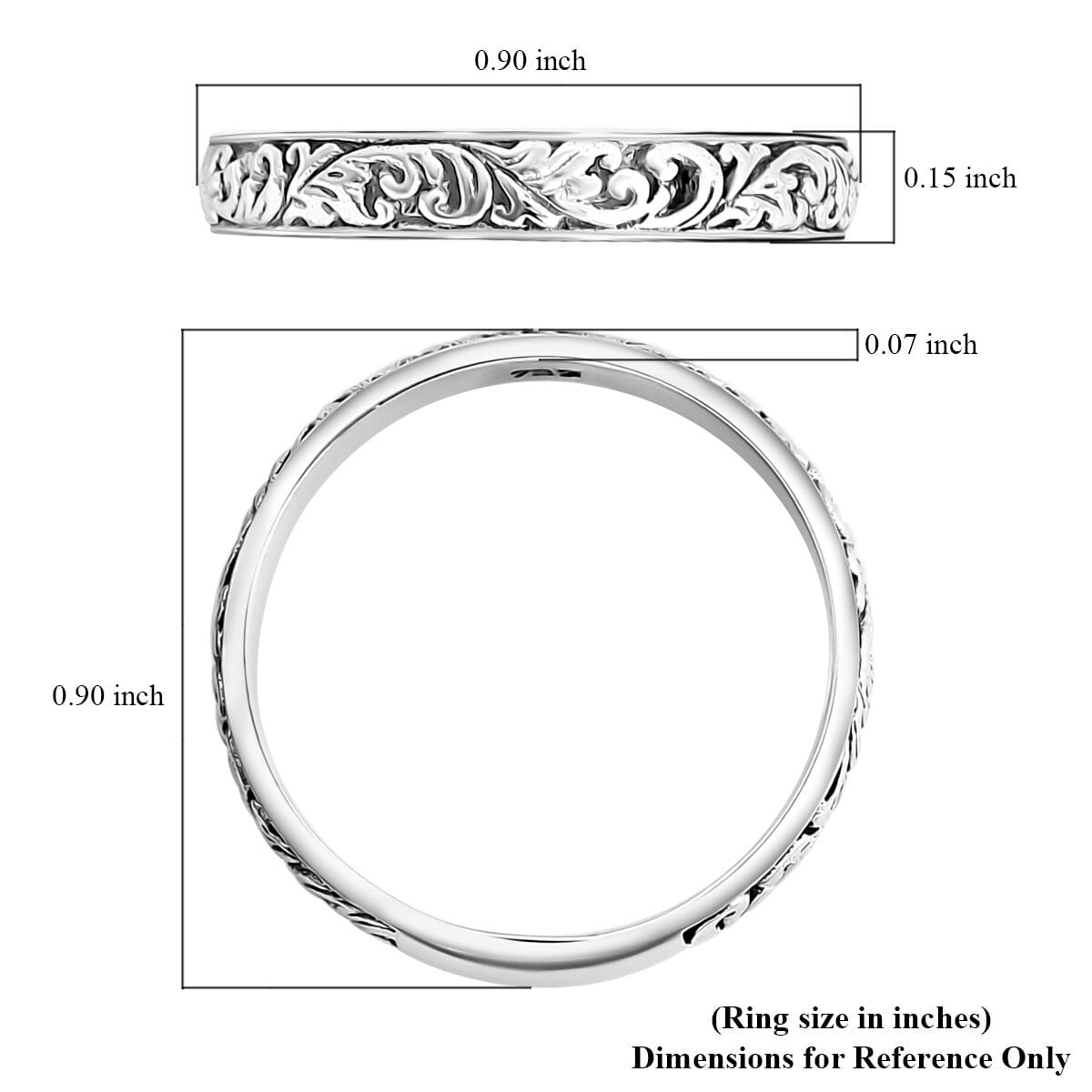 Bali Legacy Sterling Silver Ring 3.63 Grams