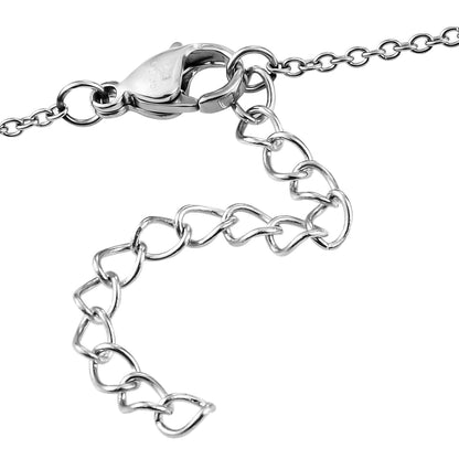 Premium Peridot Necklace 18 Inches in Sterling Silver and Stainless Steel 2.50 ctw